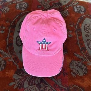 Life Is Good Pink Hat with Patriotic Star Detail